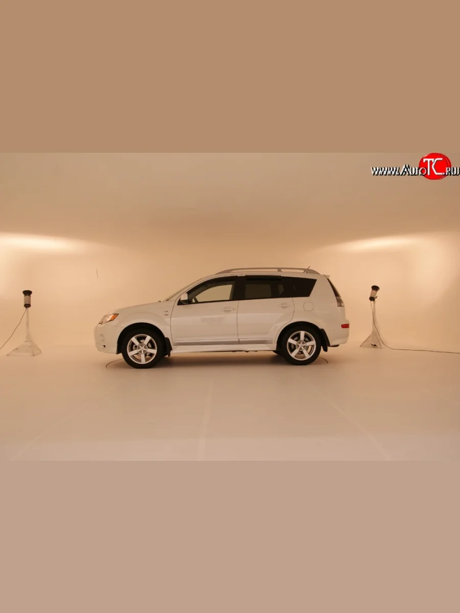 Пороги накладки Sport Mitsubishi Outlander XL (CW)  дорестайлинг (2005-2009) (Неокрашенные)  в Перми Пермском крае