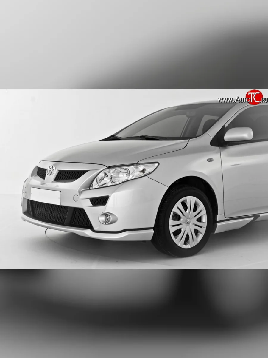 Передний бампер RS Toyota Corolla E150 седан рестайлинг (2009-2013) (Неокрашенный)  в Керчи Республика Крым