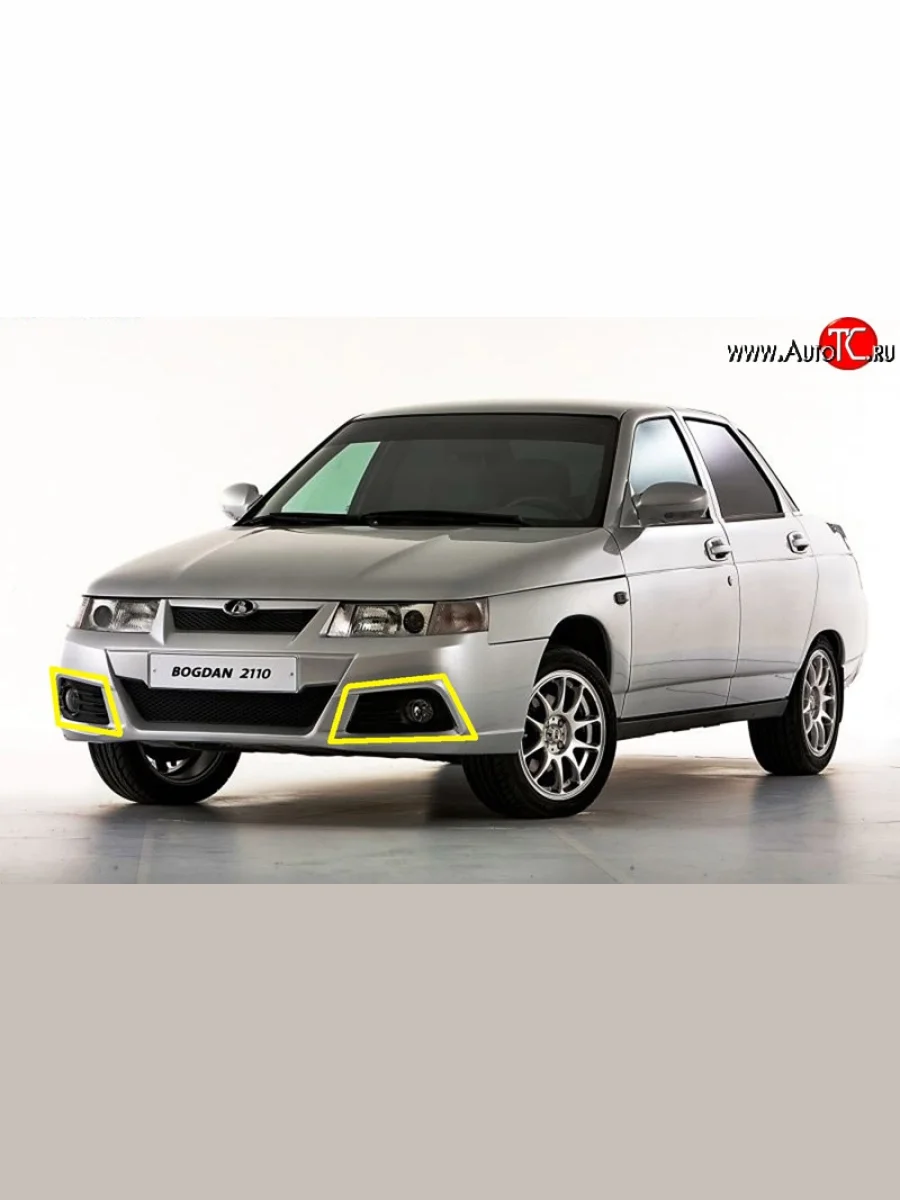 Вставки переднего бампера Bogdan } Лада ВАЗ 2110 седан (1995-2007)  в Самаре Самарской области