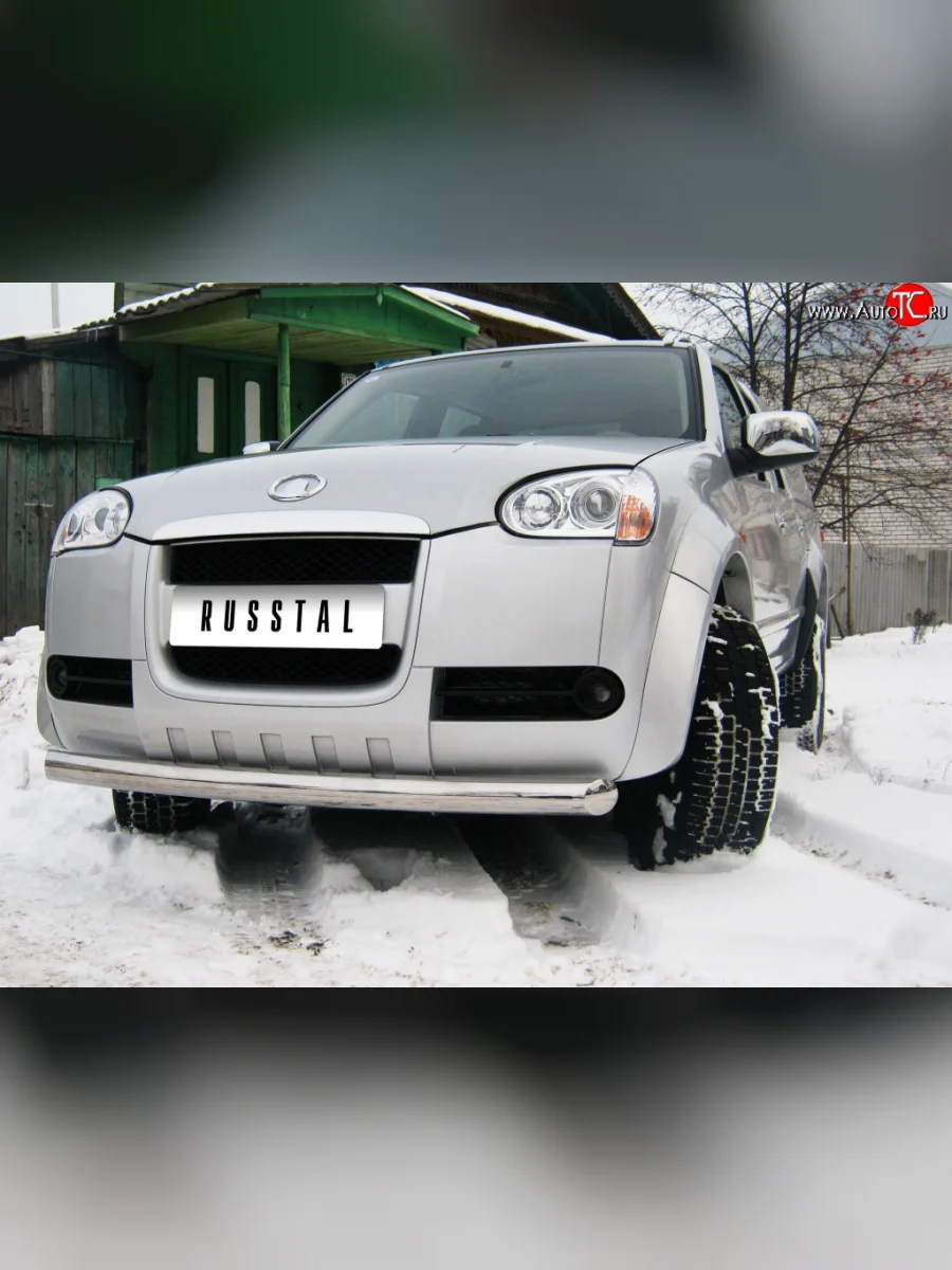 Одинарная защита переднего бампера SLITKOFF диаметром 63 мм Great Wall Wingle 3 (2005-2011)  в Самаре Самарской области