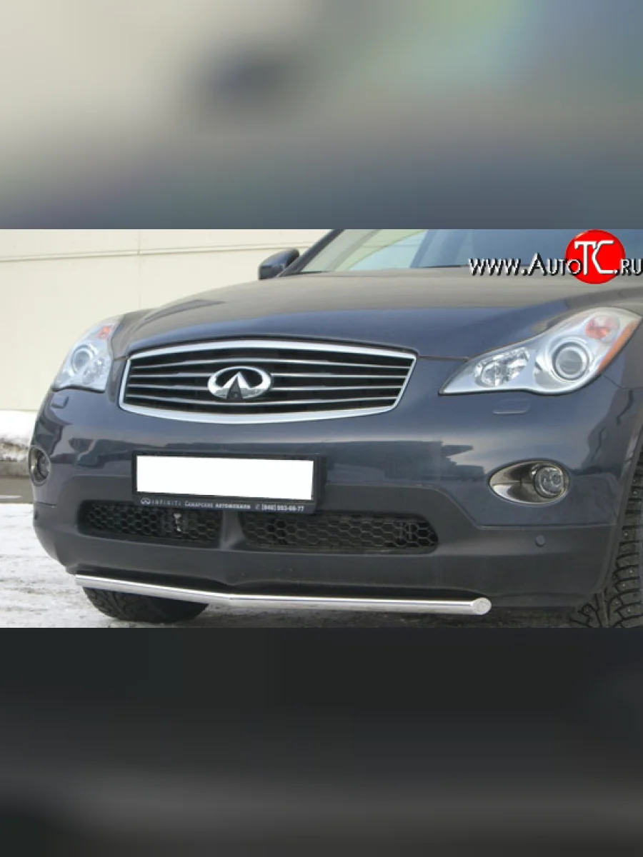 Защита переднего бампера (Ø42 мм, нержавейка) SLITKOFF INFINITI EX35 J50 (2007-2013)  в Самаре Самарской области