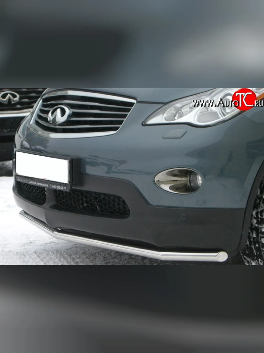 Защита переднего бампера (Ø42 мм, нержавейка) SLITKOFF  INFINITI EX35 (2007-2013) J50  в Самаре Самарской области