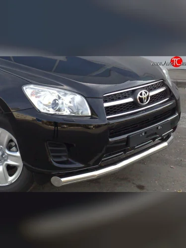 Защита переднего бампера (Ø76 мм, нержавейка) SLITKOFF Toyota RAV4  XA30 (2008-2010) 5 дв. 1-ый рестайлинг