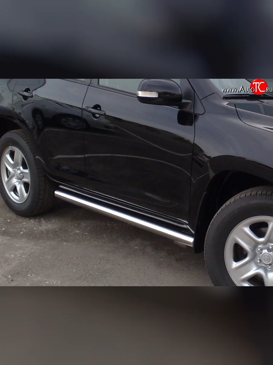 Защита порогов Toyota RAV 4 2009 V1 Toyota RAV4 XA30 5 дв. 1-ый рестайлинг (2008-2010) (Защита порогов с со скосами на торцах (вариант 1))  в Керчи Республика Крым