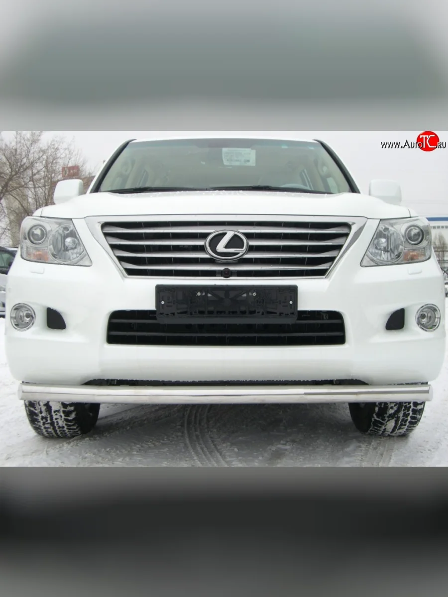 Одинарная защита переднего бампера SLITKOFF 70 мм Lexus LX570 J200 дорестайлинг (2007-2012)  в Керчи Республика Крым