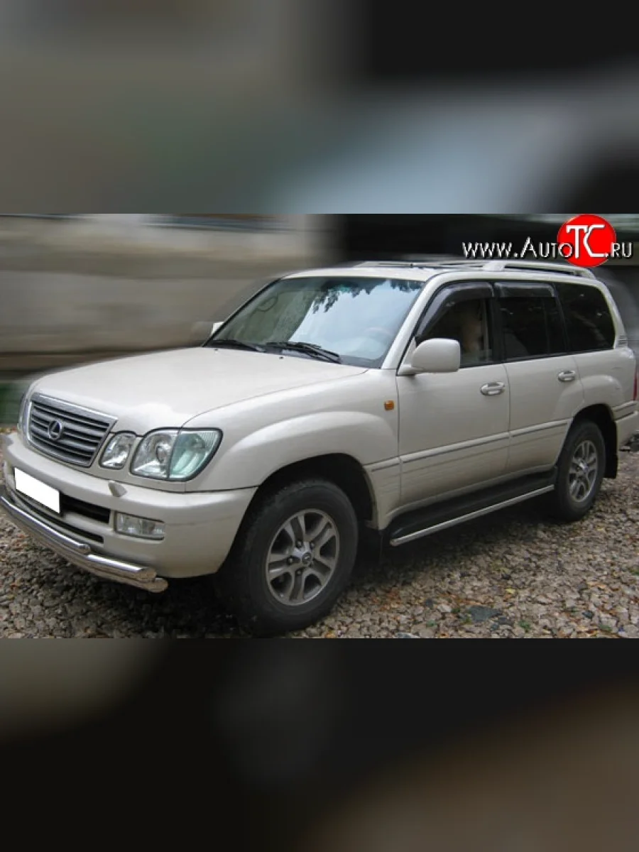 Тройная защита переднего бампера Russtal 63 мм Lexus LX470 J100 дорестайлинг (1998-2002) (Защита из трёх труб d63/63/42 мм)  в Самаре Самарской области