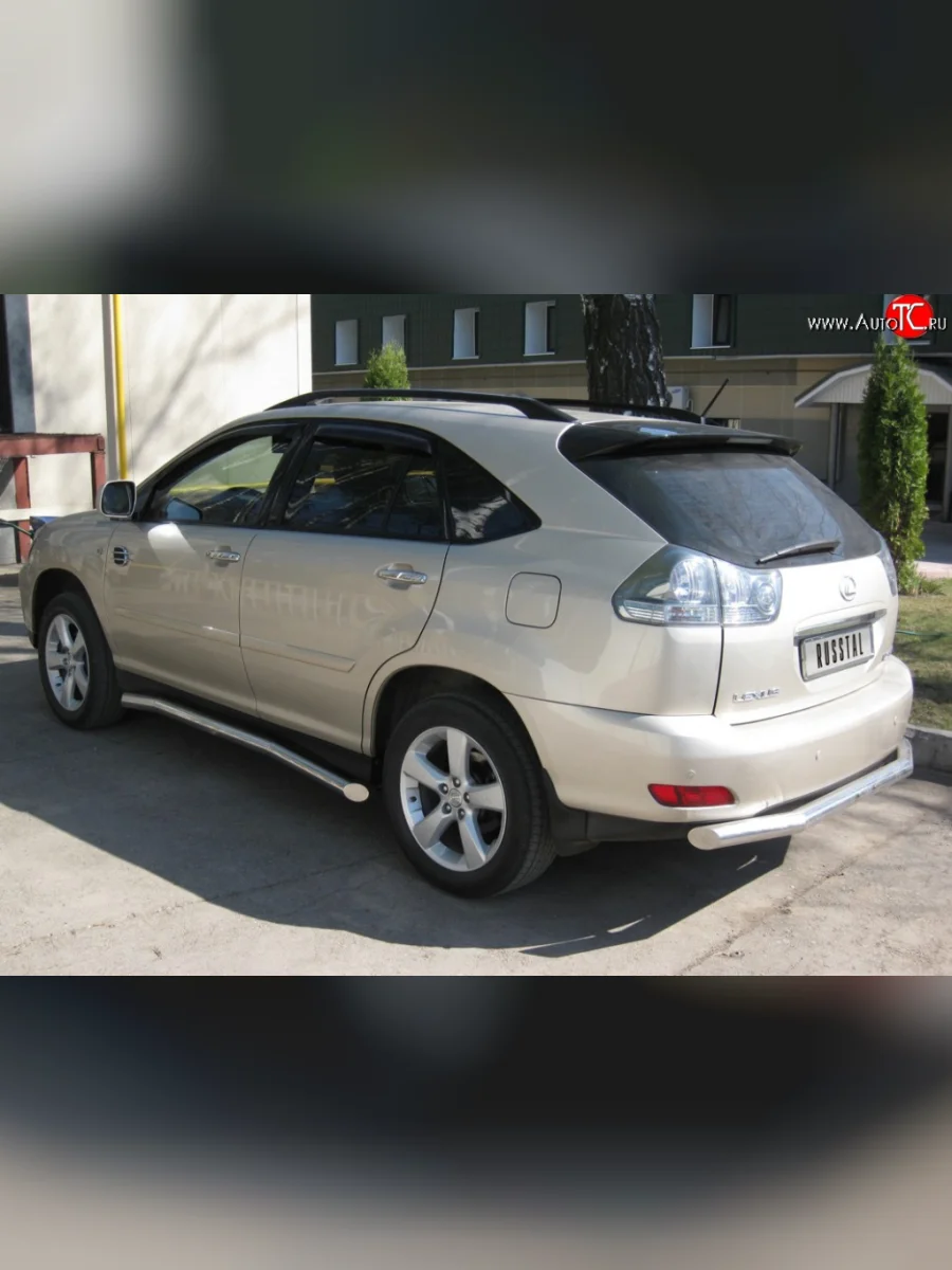 Защита заднего бампера (Ø63 мм, нержавейка) SLITKOFF Lexus RX330 XU30 (2003-2006)  с доставкой в г. Пермь