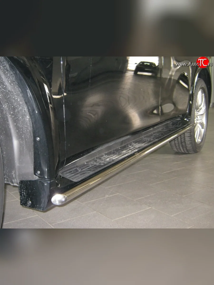 Защита порогов Russtal INFINITI QX56 Z62 (2010-2013) (Защита порогов с со скосами на торцах (вариант 1))  в Керчи Республика Крым