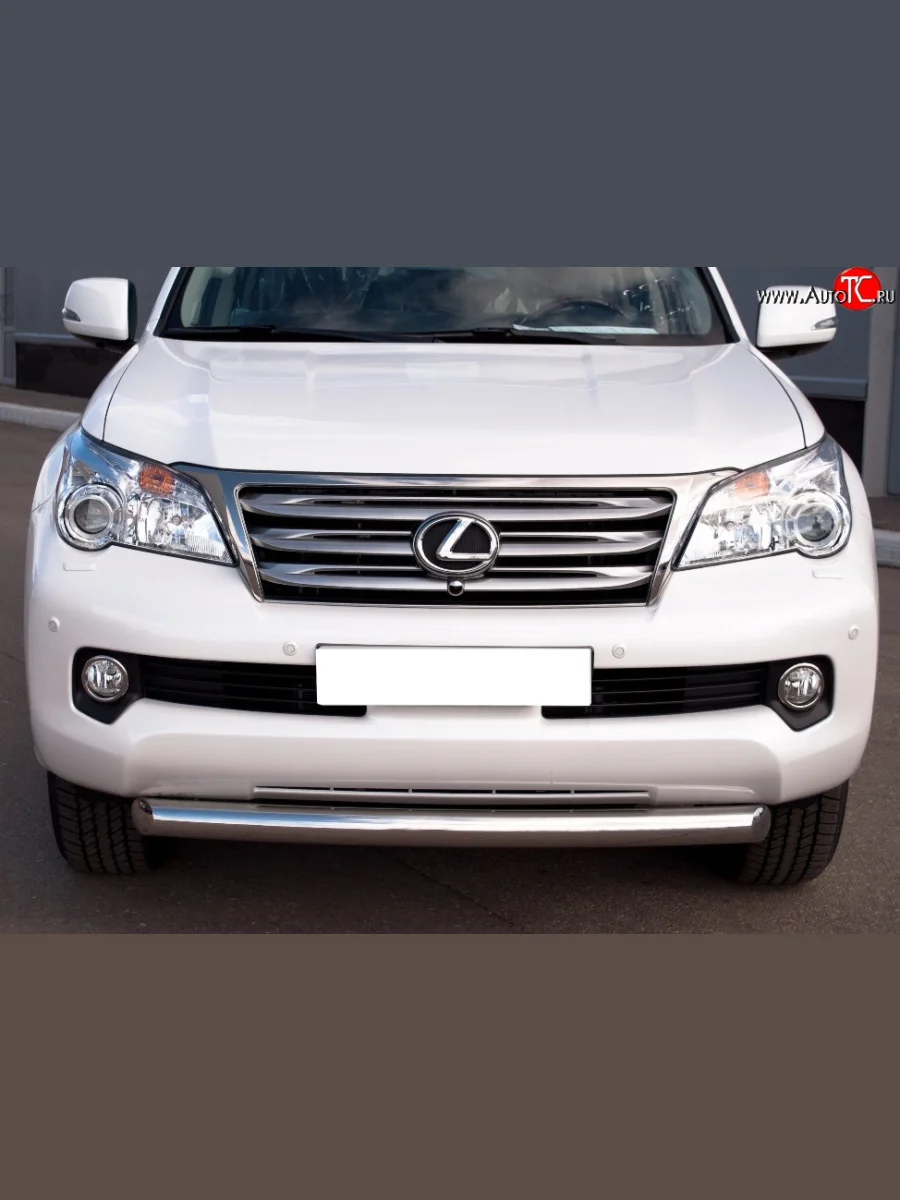 Одинарная защита переднего бампера SLITKOFF 76 мм Lexus GX460 J150 дорестайлинг (2009-2013)  в Самаре Самарской области