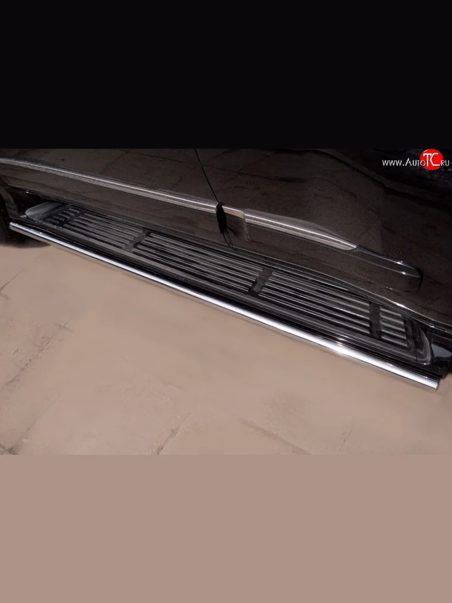 Защита порогов Russtal Lexus GX460 J150 дорестайлинг (2009-2013) (Защита порогов с со скосами на торцах (вариант 1))  в Воронеже Воронежской области