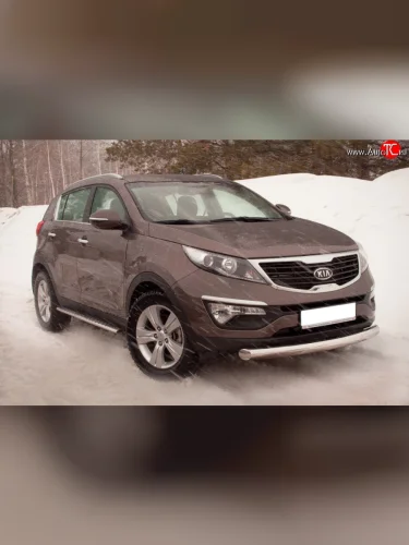 Одинарная защита переднего бампера Russtal KIA Sportage 3 SL дорестайлинг (2010-2014)