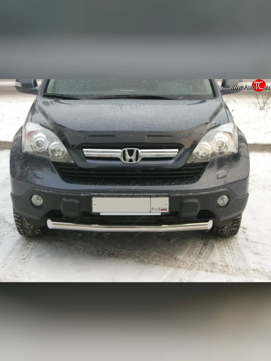 Одинарная защита переднего бампера SLITKOFF 70 мм  Honda CR-V (2007-2010) RE1,RE2,RE3,RE4,RE5,RE7  в Самаре Самарской области