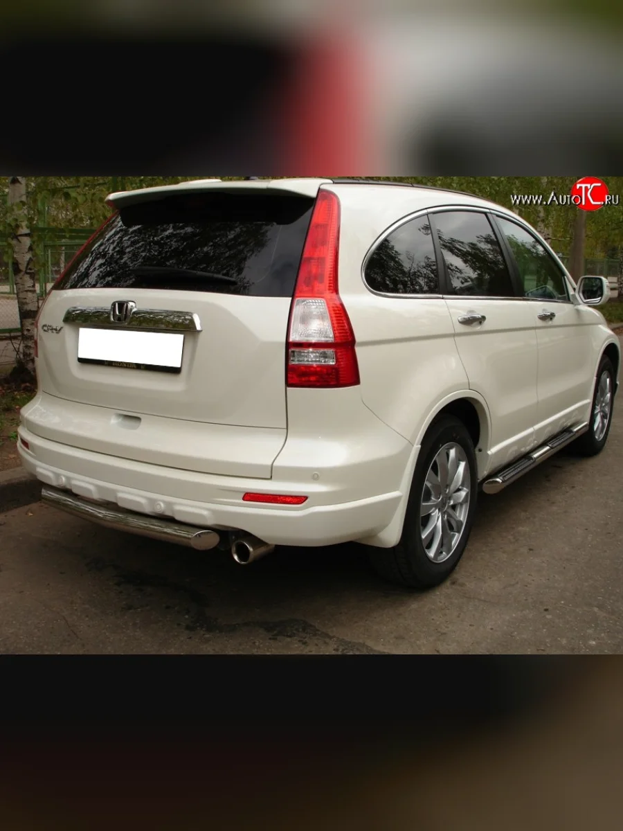 Одинарная защита заднего бампера SLITKOFF диаметром 63 мм Honda CR-V RE1,RE2,RE3,RE4,RE5,RE7 рестайлинг (2009-2012)  в Керчи Республика Крым