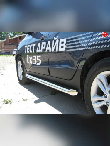 Защита порогов Russtal d76 Hyundai IX35 LM дорестайлинг (2009-2013)