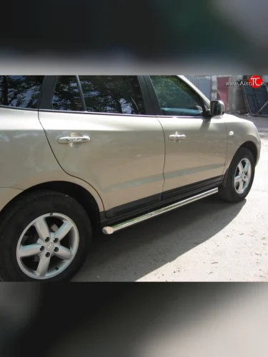 Защита порогов Russtal d63 Hyundai Santa Fe CM рестайлинг (2009-2012)
