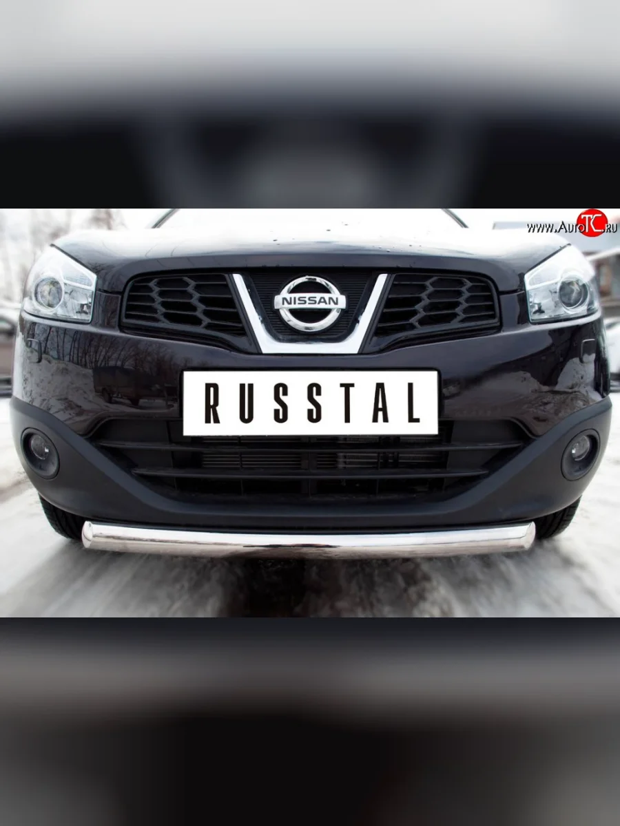 Одинарная защита переднего бампера SLITKOFF диаметром 63 мм  Nissan Qashqai (2010-2013) 1  в Самаре Самарской области