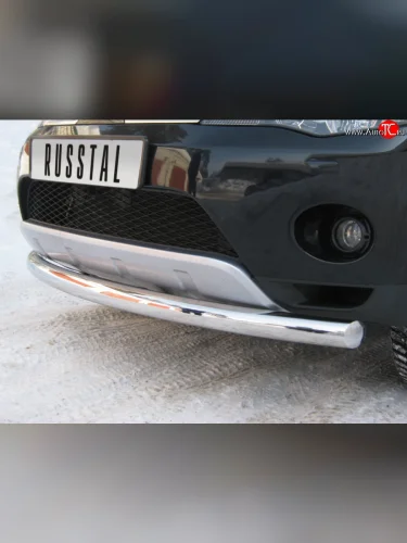 Одинарная защита переднего бампера SLITKOFF диаметром 76 мм CITROEN C-crosser (2007-2012)