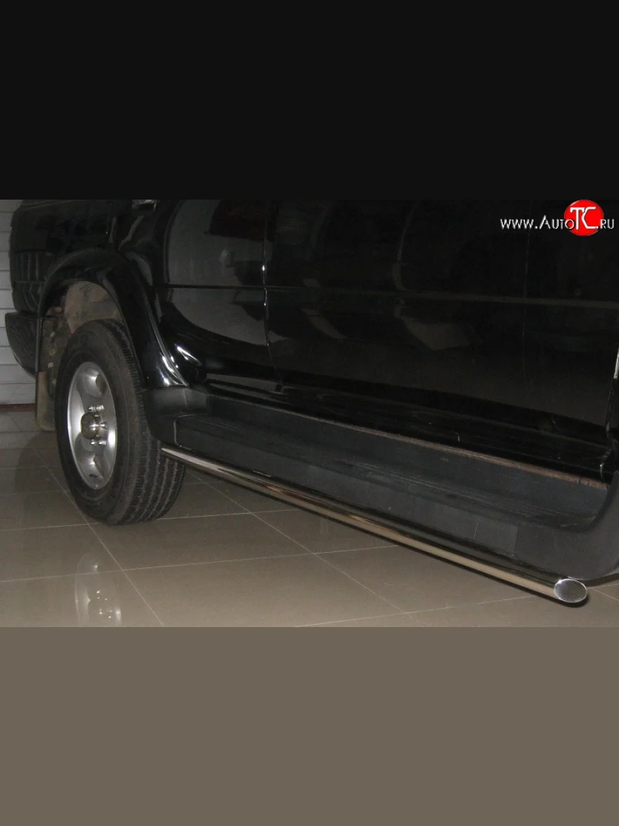 Защита порогов Russtal из круглой трубы диаметром 42 мм Great Wall Safe (2001-2010) (Защита порогов с со скосами на торцах (вариант 1))  в Керчи Республика Крым