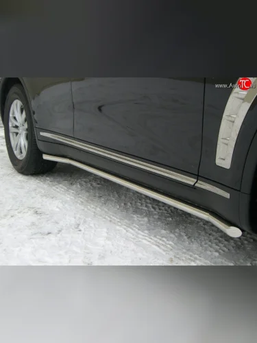 Защита порогов Russtal из круглой трубы диаметром 42 мм INFINITI FX35 S51 дорестайлинг (2008-2011)