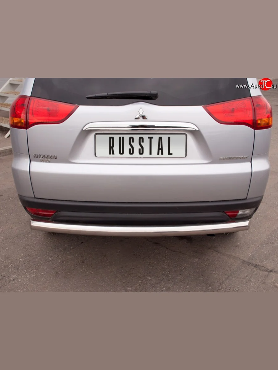 Защита заднего бампера (Ø76 мм, нержавейка) SLITKOFF  Mitsubishi Pajero Sport (2008-2013) PB  В Кинешме Ивановской области