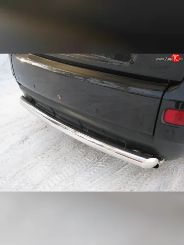 Защита заднего бампера (Ø76 мм, нержавейка) SLITKOFF Mitsubishi Outlander  XL (2005-2009) (CW)  дорестайлинг