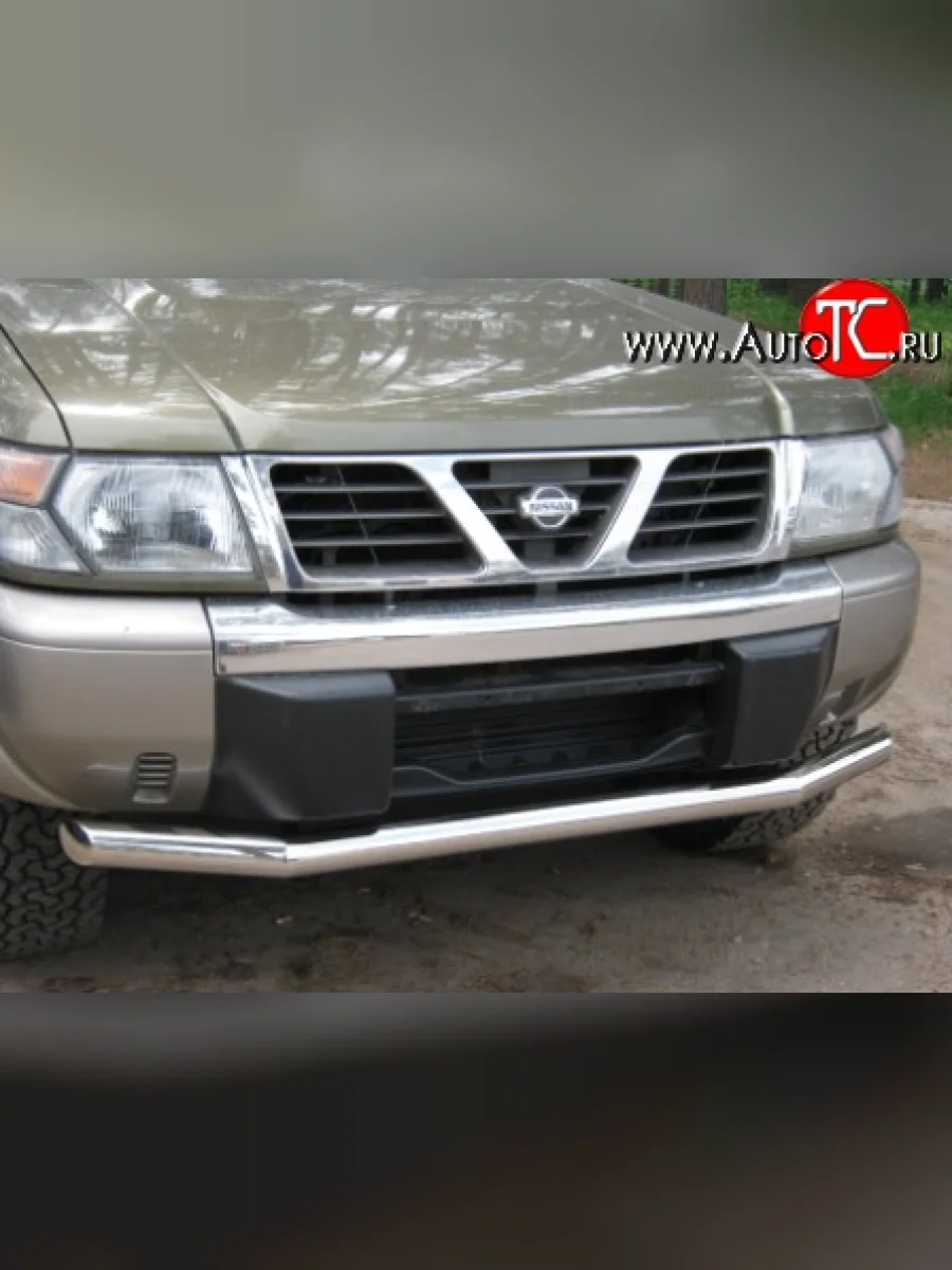 Одинарная защита переднего бампера SLITKOFF диаметром 70 мм  Nissan Patrol (1997-2004) 5  в Воронеже Воронежской области