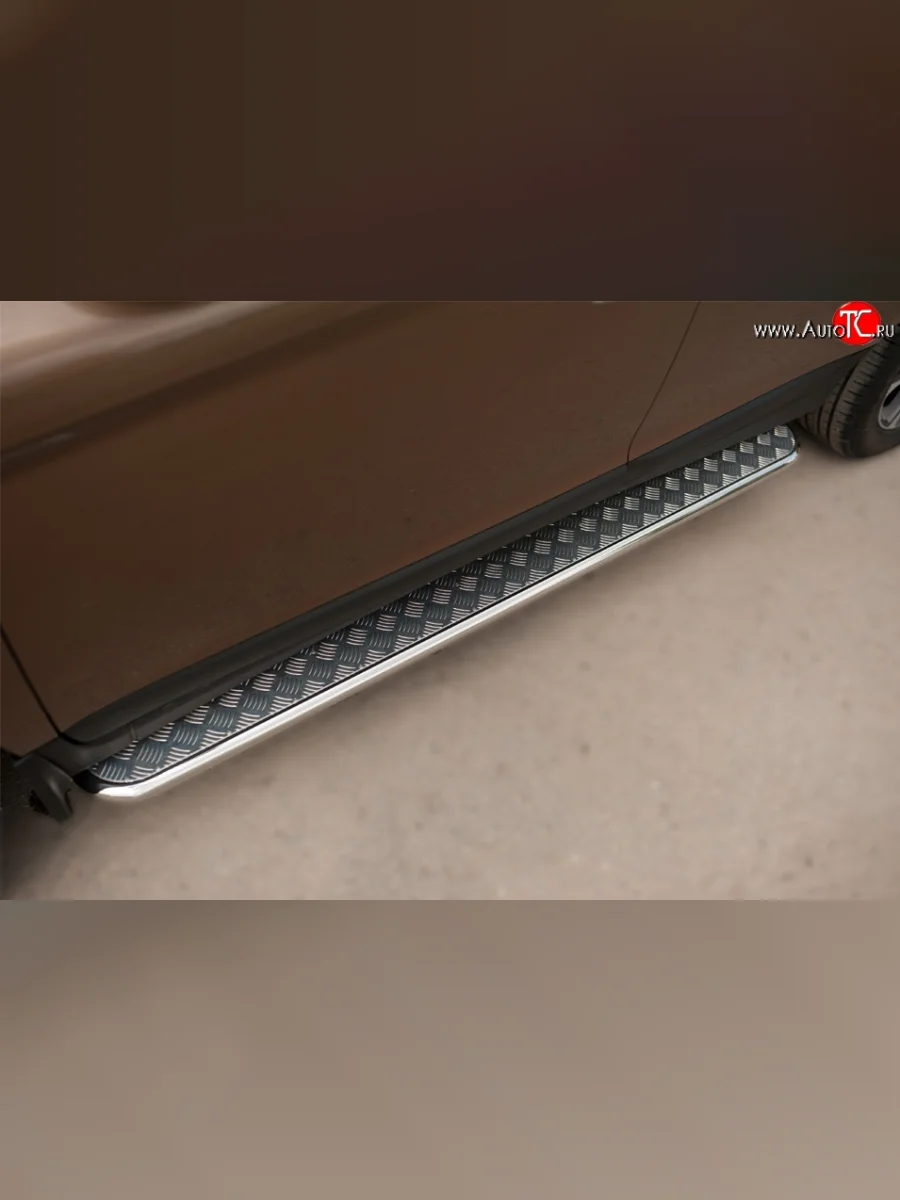 Широкая защита порогов SLITKOFF Volvo XC60  дорестайлинг (2008-2013)  в Воронеже Воронежской области