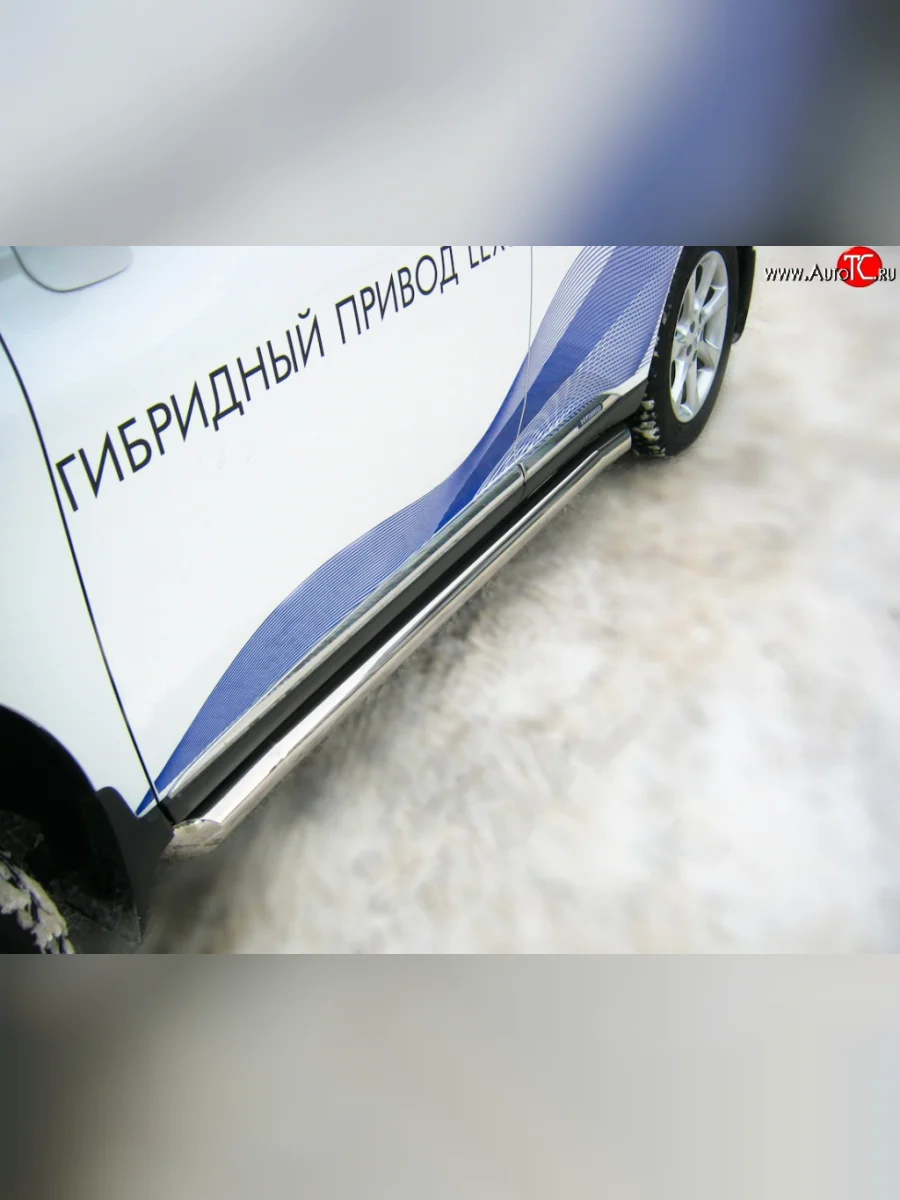 Защита порогов SLITKOFF из круглой трубы диаметром 76 мм Lexus RX270 AL10 дорестайлинг (2010-2012)  в Керчи Республика Крым