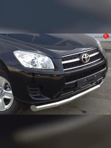 Одинарная защита переднего бампера SLITKOFF диаметром 76 мм Toyota RAV4  XA30 (2009-2010) 5 дв. удлиненный 1-ый рестайлинг