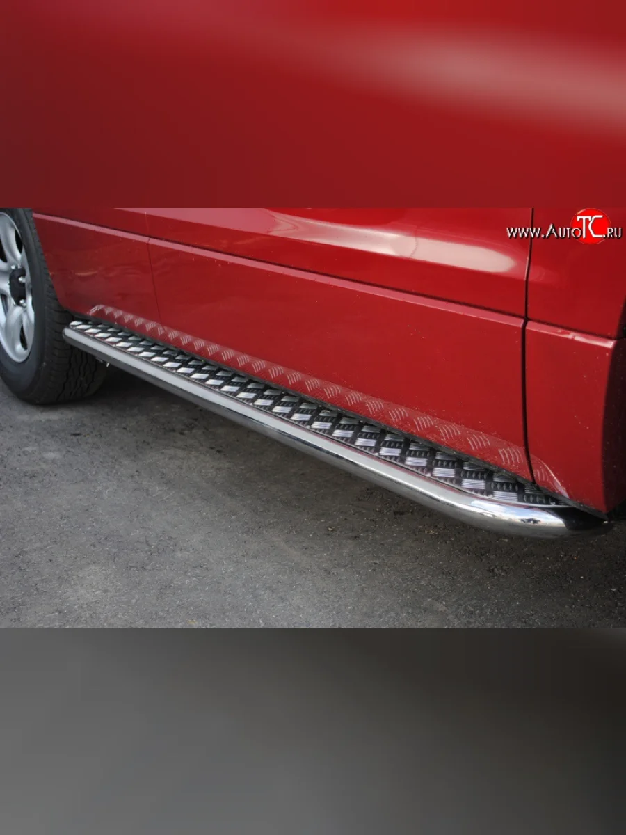 Широкая защита порогов Russtal Suzuki Grand Vitara JT 5 дверей дорестайлинг (2005-2008)  в Перми Пермском крае