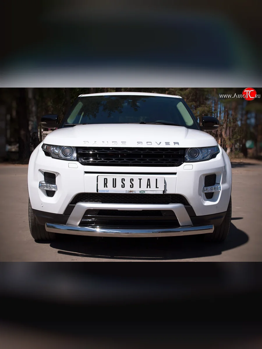 Одинарная защита переднего бампера SLITKOFF диаметром 76 мм (Dynamic)  Land Rover Range Rover Evoque (2011-2015) 1 L538  в Самаре Самарской области