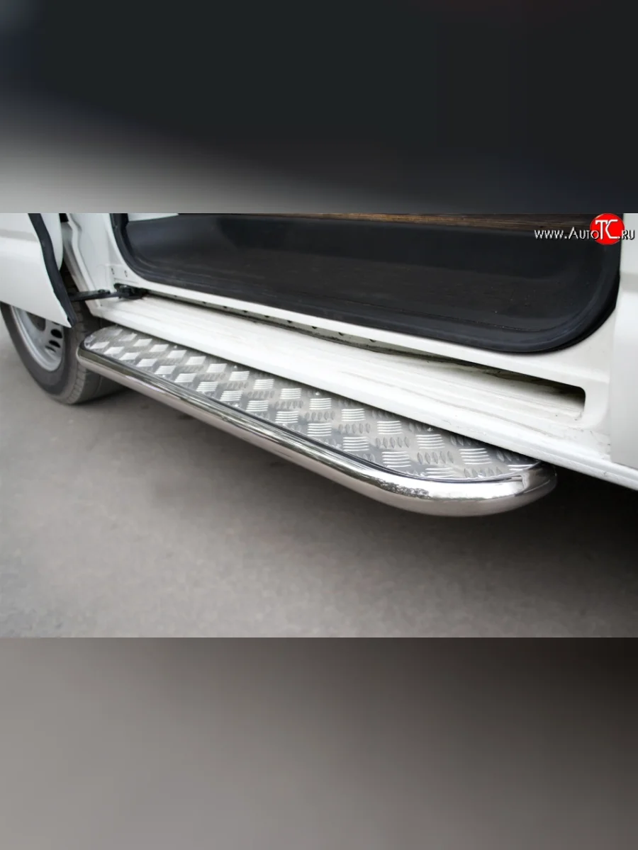 Широкая защита порогов SLITKOFF Volkswagen Transporter T5 дорестайлинг (2003-2009)  в Самаре Самарской области