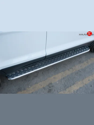 Широкая защита порогов SLITKOFF Ford EcoSport (2013-2019) дорестайлинг