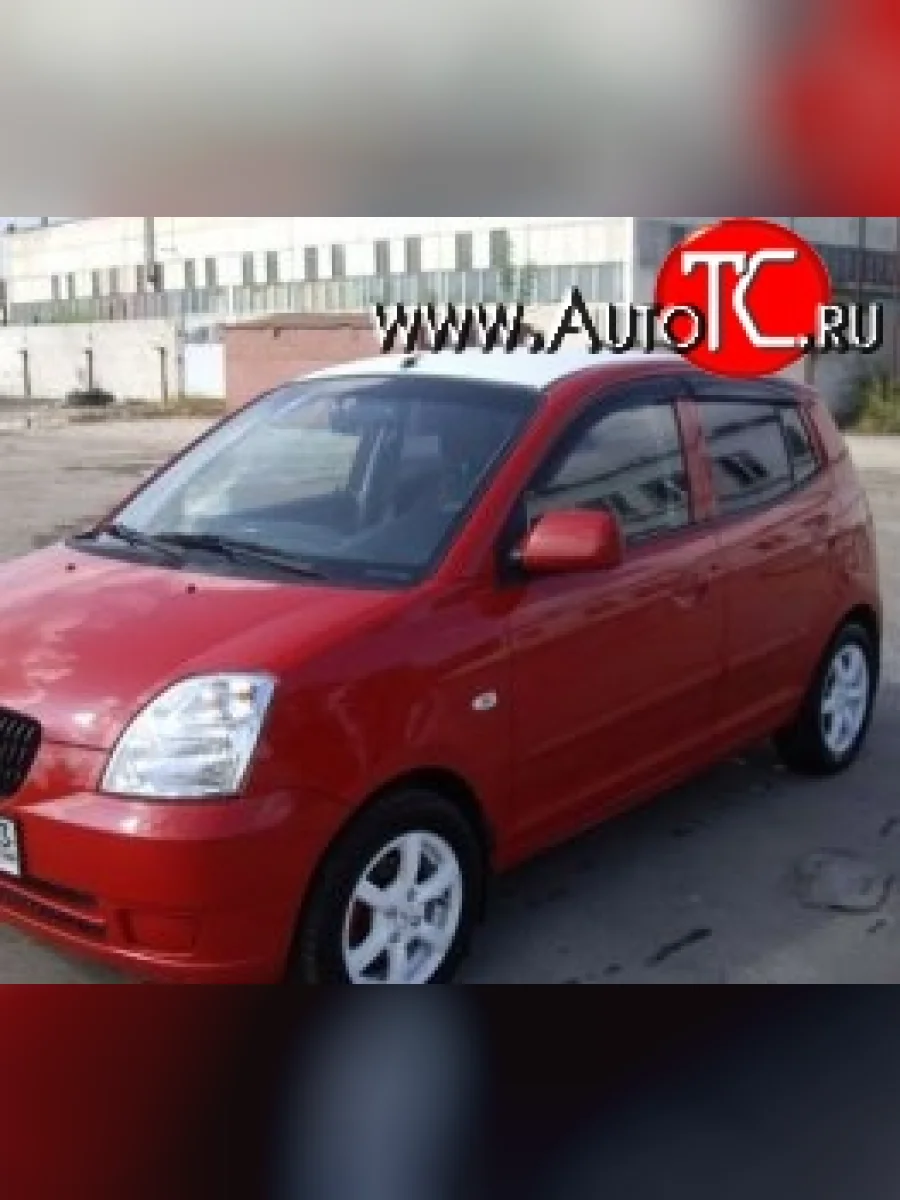 Комплект дефлекторов окон (ветровиков) 4 шт. (5 дв.) Russtal KIA Picanto 1 SA хэтчбэк 5 дв. дорестайлинг (2003-2007)  в Керчи Республика Крым