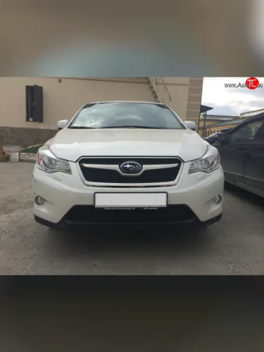 Сетка на бампер Russtal (черная) Subaru XV GP/G33 дорестайлинг (2012-2016)