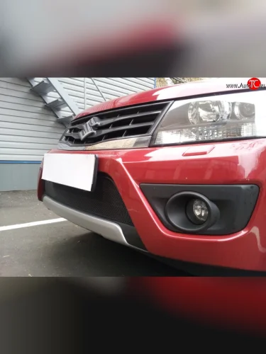Сетка на бампер Russtal (черная) Suzuki Grand Vitara JT 3 двери 2-ой рестайлинг (2012-2016)