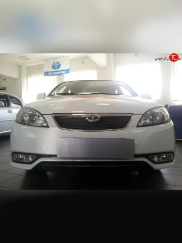 Сетка на бампер Russtal (черная) Daewoo Gentra KLAS седан (2012-2016)