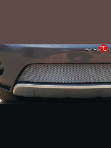 Сетка на бампер Russtal (хром) Mitsubishi Outlander XL (CW)  дорестайлинг (2005-2009)