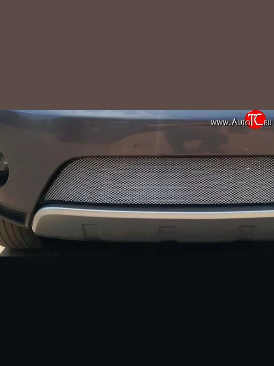 Сетка на бампер Russtal (хром) Mitsubishi Outlander XL (CW)  дорестайлинг (2005-2009)  в Керчи Республика Крым