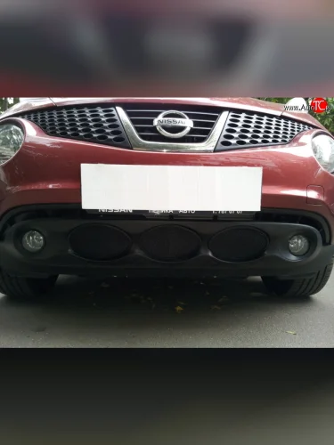 Сетка на бампер Russtal (черная) Nissan Juke 1 YF15 дорестайлинг (2010-2014)