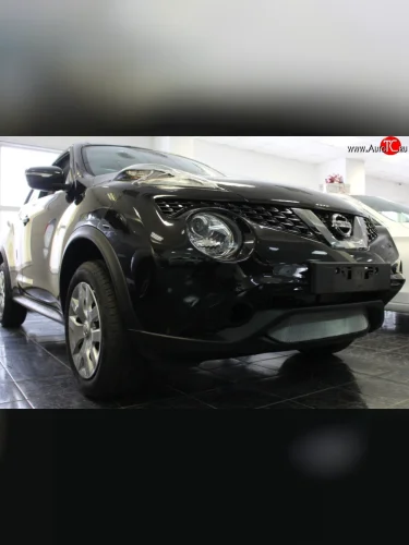 Сетка на бампер (рестайлинг) Russtal (хром) Nissan Juke 1 YF15 дорестайлинг (2010-2014)
