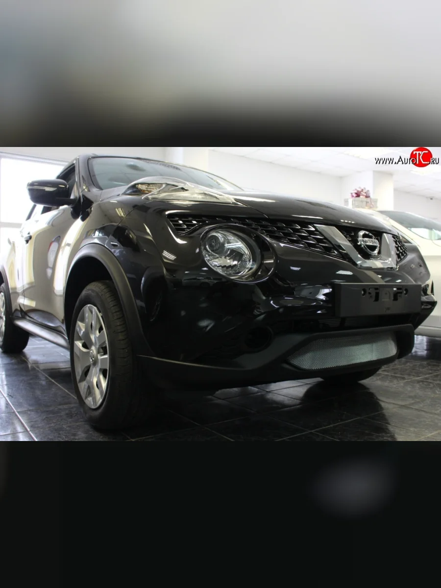 Сетка на бампер (рестайлинг) Russtal (хром) Nissan Juke 1 YF15 дорестайлинг (2010-2014)  в Самаре Самарской области