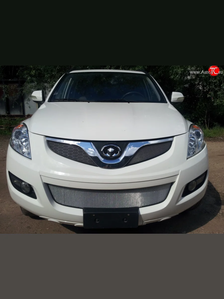 Нижняя сетка на бампер Russtal (хром) Great Wall Hover H5 (2010-2017)  с доставкой в г. Керчь