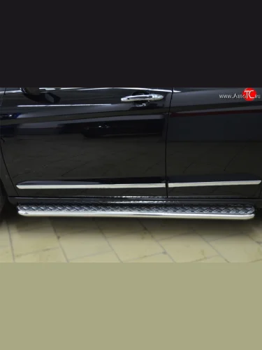 Широкая защита порогов SLITKOFF Great Wall Hover H6 (2012-2016)