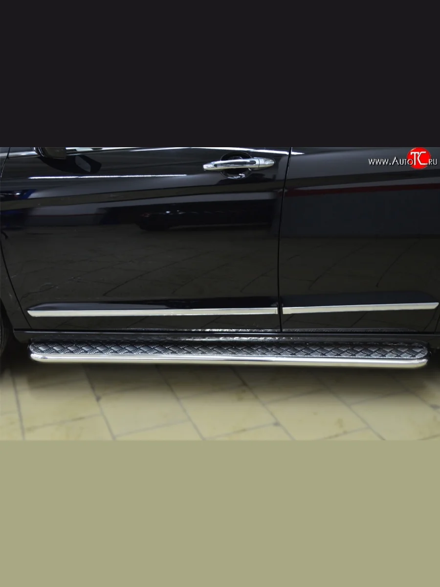 Широкая защита порогов SLITKOFF Great Wall Hover H6 (2012-2016)  в Перми Пермском крае