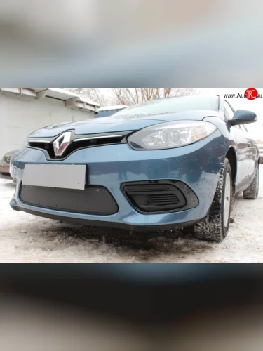 Сетка на бампер Russtal (черная) Renault Fluence дорестайлинг (2010-2012)