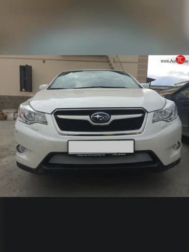 Сетка на бампер Russtal (хром) Subaru XV GP/G33 дорестайлинг (2012-2016)