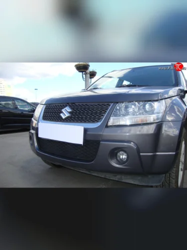 Сетка на бампер Russtal (черная) Suzuki Grand Vitara ( JT 3 двери,  JT 5 дверей) (2008-2012) 1-ый рестайлинг