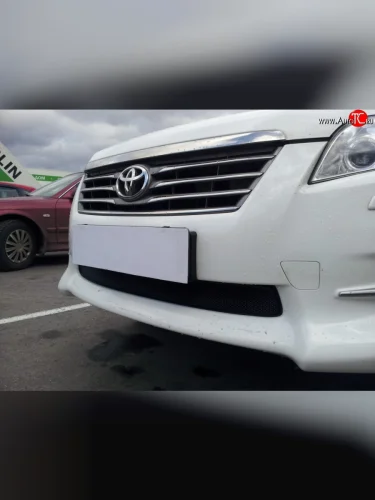 Сетка на бампер Russtal (черная) Toyota RAV4 XA30 5 дв. удлиненный 2-ой рестайлинг (2010-2013)