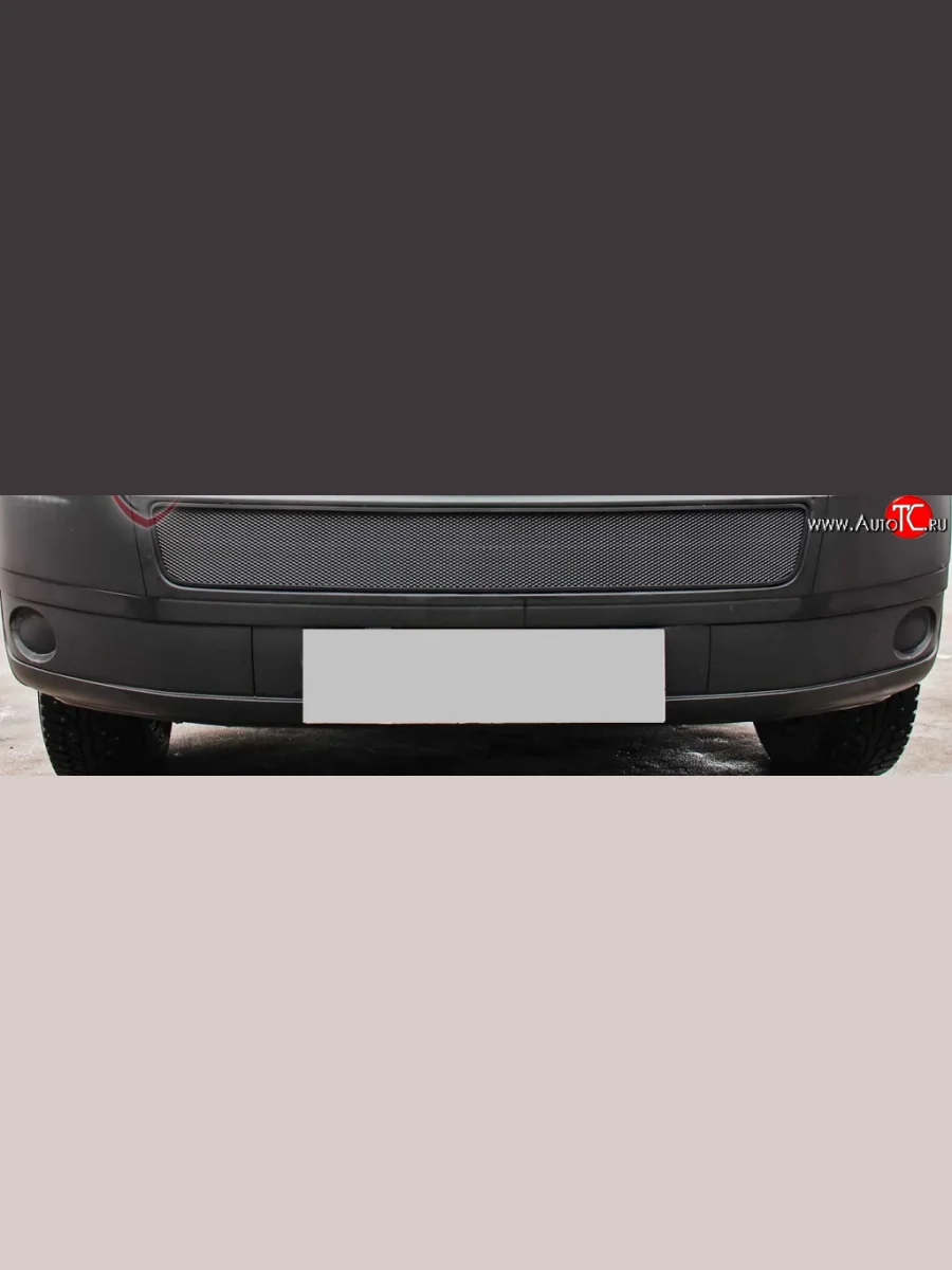 Сетка на бампер Russtal (черная) Volkswagen Caravelle T5 рестайлинг (2009-2015)  с доставкой в г. Керчь